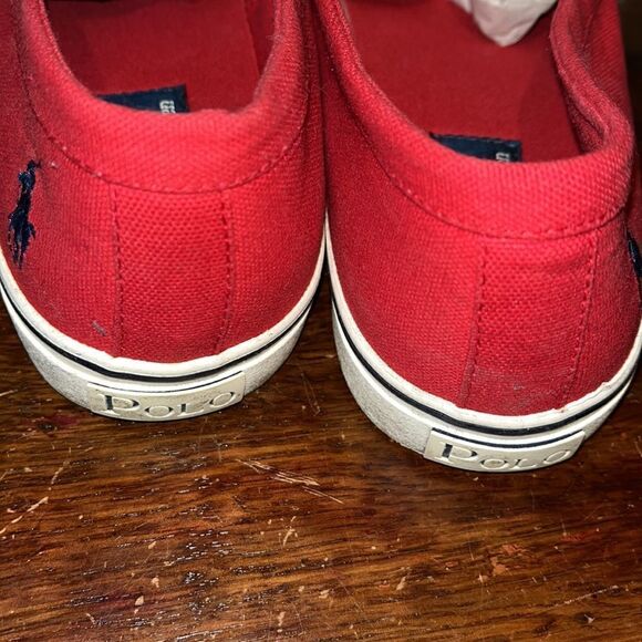 Mens Mansheim Model Polo by Ralph Lauren Cotton Pony Red Loafers slip on shoes main image 4